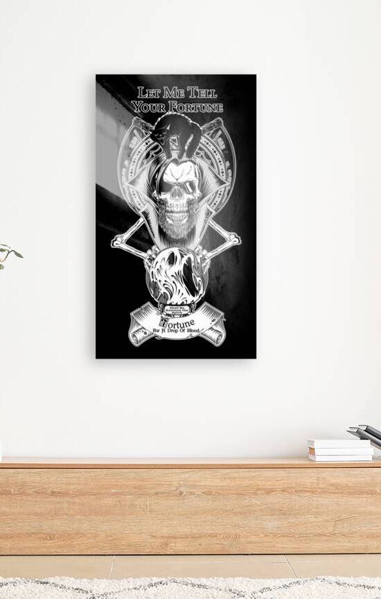 The Fortune Teller Black And White On Black Background Digital Art by Xzendor7 by xzendor7