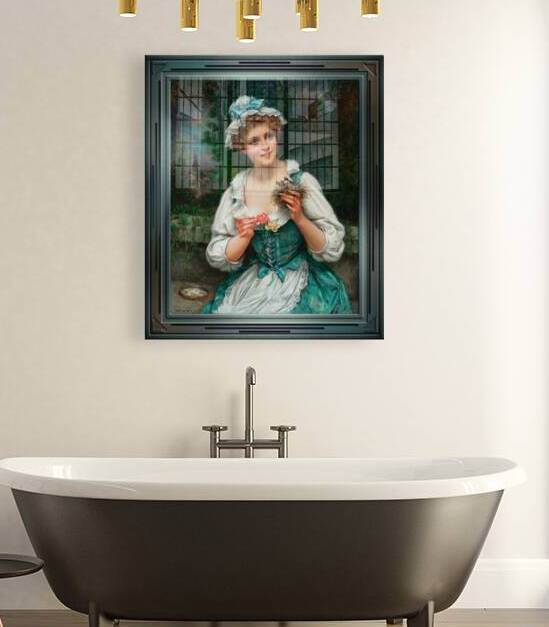 Feeding Time by Francois Martin-Kavel Vintage Fine Art Xzendor7 Old Masters Reproductions by xzendor7