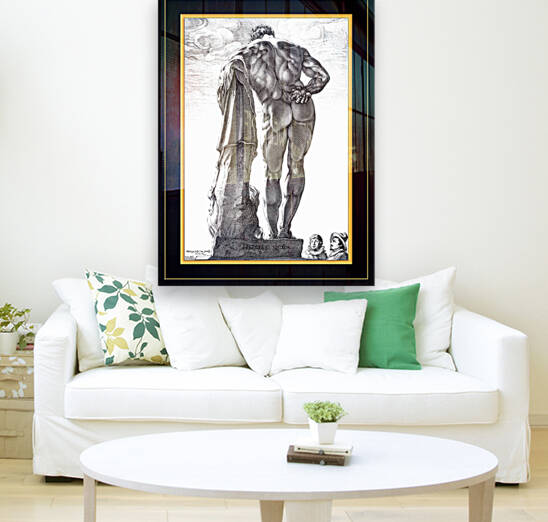 Het Beeld van Hercules Farnese Op de Rug Gezien by Hendrick Goltzius Classical Fine Art Xzendor7 Old Masters Reproductions by xzendor7