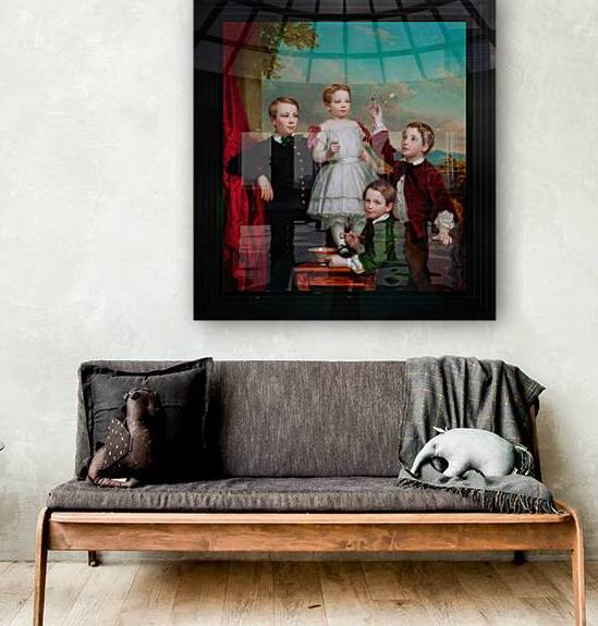 Portrait of Children by George Augustus Baker Jr. Classical Fine Art Xzendor7 Old Masters Reproductions by xzendor7