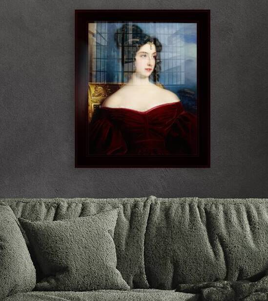 Portrait of Marchesa Marianna Florenzi by Joseph Karl Stieler Classical Fine Art Xzendor7 Old Masters Reproductions by xzendor7