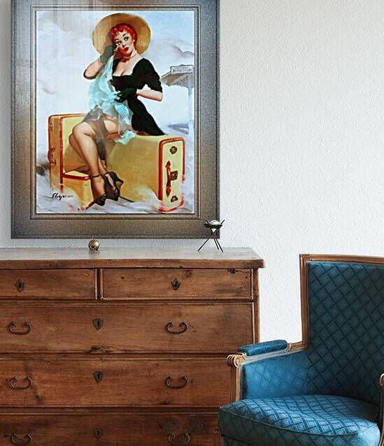 Welcome Traveler by Gil Elvgren Classic Xzendor7 Old Masters Reproductions by xzendor7