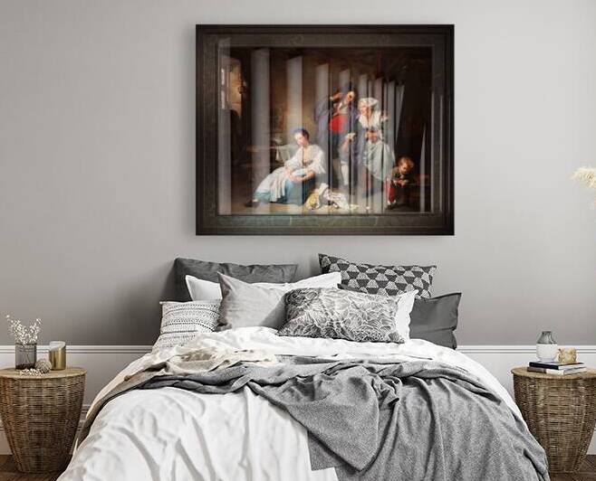 Broken Eggs by Jean-Baptiste Greuze Classical Fine Art Xzendor7 Old Masters Reproductions by xzendor7