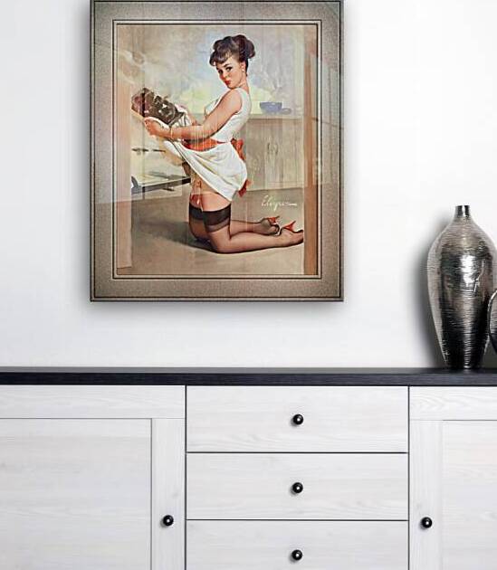 Lets Eat Out by Gil Elvgren Remastered Vintage Illustration Xzendor7 Art Reproductions by xzendor7