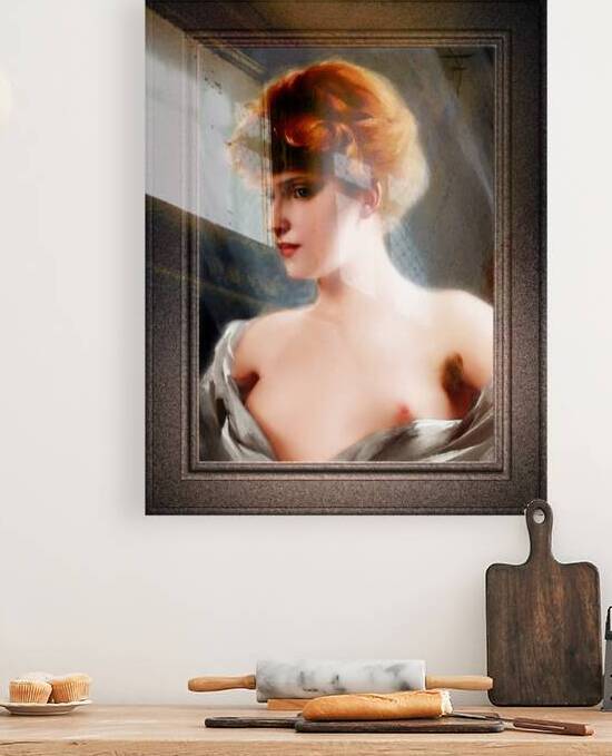 The Artists Model by Luis Ricardo Falero Remastered Xzendor7 Fine Art Old Masters Reproductions by xzendor7