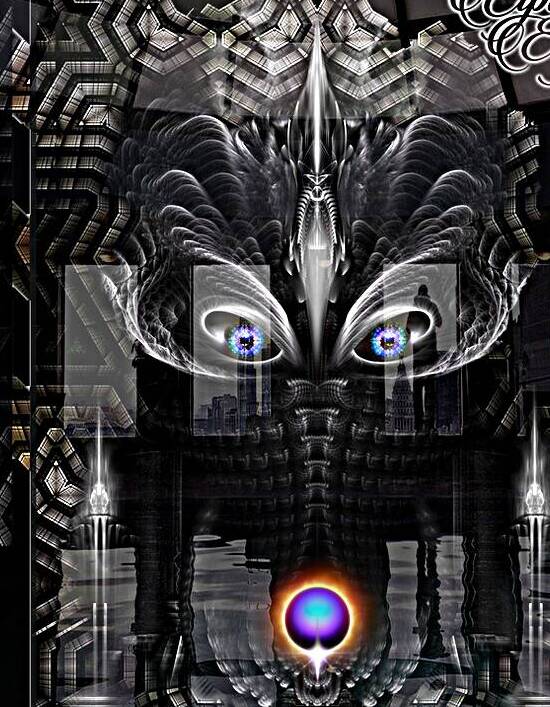 Dark Warrior Of The Elpidian Empire Fractal Art Portrait by xzendor7