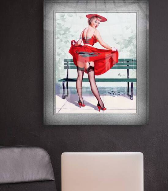 Wet Paint by Gil Elvgren Remastered Xzendor7 Retro Old Masters Reproductions by xzendor7