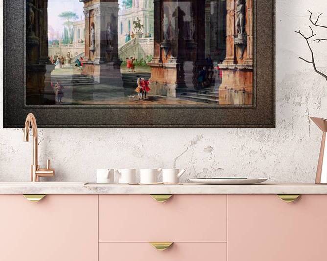 Capriccio With Elegant Figures by Antonio Joli Remastered Xzendor7 Classical Fine Art Old Masters Reproductions by xzendor7