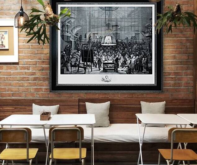 De Zaal Der Physica Van Felix Meritis by Reinier Vinkeles Remastered Xzendor7 Classical Art Old Masters Reproductions by xzendor7