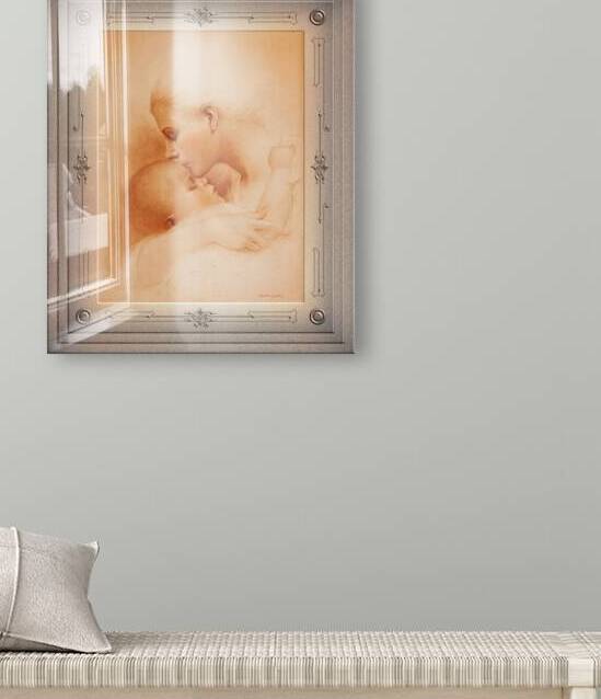 Mother Kissing Her Baby by Charles Gates Sheldon Remastered Vintage Retro Xzendor7 Art Reproductions by xzendor7