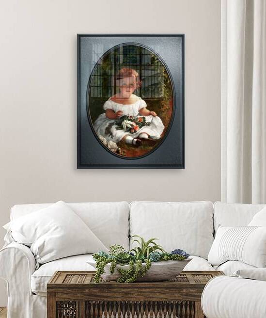 The Little Florist by Thomas-Francis Dicksee Remastered Xzendor7 Classical Fine Art Old Masters Reproductions by xzendor7