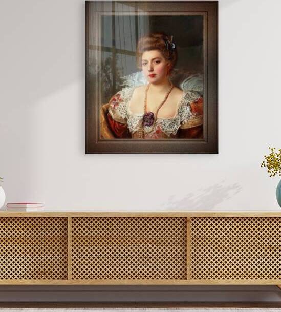 Portrait d’une Femme Portant des Perles by Gustave Jean Jacquet Remastered Xzendor7 Classical Fine Art Old Masters Reproductions by xzendor7
