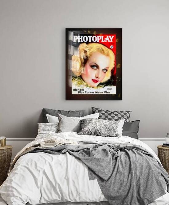 Carole Lombard Photoplay Magazine by Earl Christy Remastered Vintage Retro Xzendor7 Art Reproductions by xzendor7
