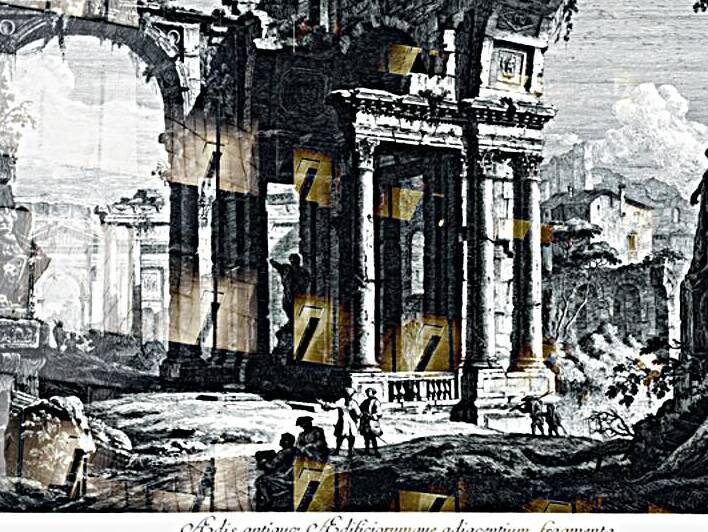 Fragments of an Ancient Temple and Adjacent Buildings by Pietro Gaspari Remastered Xzendor7 Classical Fine Art Old Masters Reproductions by xzendor7