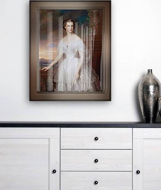 Portrait of Elisabeth of Bavaria Empress of Austria by Franz Schrotzberg Remastered Xzendor7 Classical Fine Art Old Masters Reproductions by xzendor7