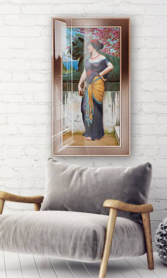 In The Grove Of The Temple Of Isis by John William Godward Remastered Xzendor7 Classical Fine Art Old Masters Reproductions by xzendor7
