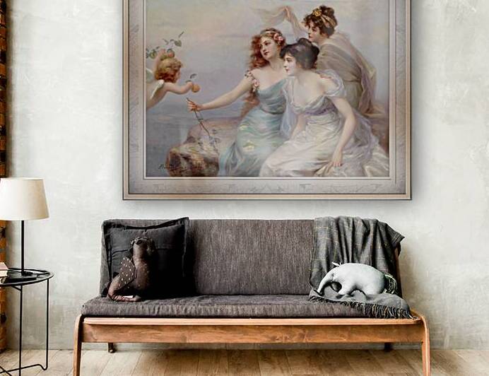 Die drei Grazien The Three Graces by Edouard Bisson Remastered Xzendor7 Classical Fine Art Old Masters Reproductions by xzendor7
