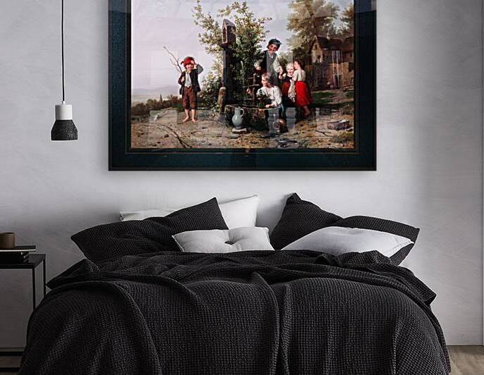 Das Blindekuhspiel by Johann Georg Meyer von Bremen Remastered Xzendor7 Classical Fine Art Old Masters Reproductions by xzendor7