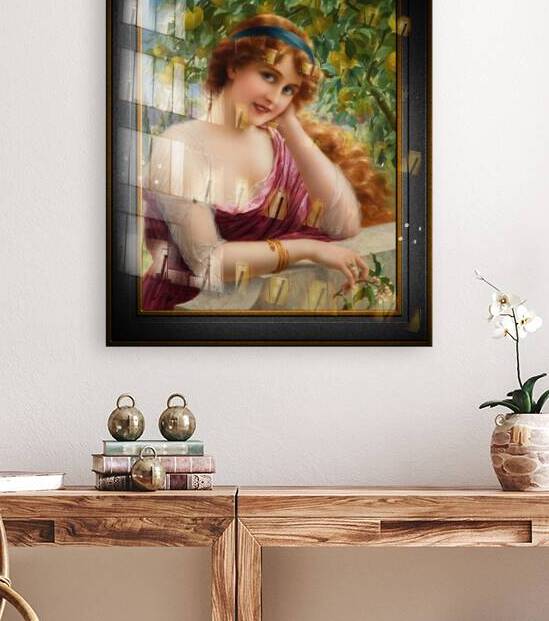 Fille Au Citronnier by Emile Vernon Vintage Xzendor7 Old Masters Reproductions by xzendor7
