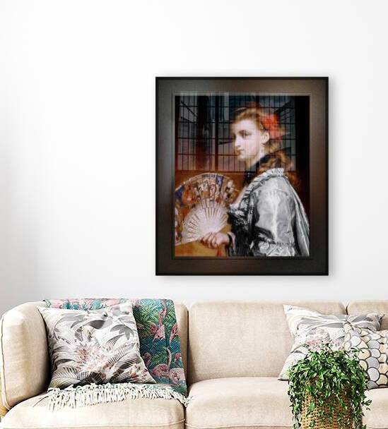 Portrait of a Lady with a Fan by Sir Francis Bernard Dicksee Remastered Xzendor7 Classical Fine Art Old Masters Reproductions by xzendor7