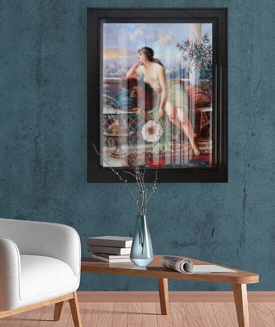 An Oriental Beauty Lost In Thought by Federico Fernandez Y Gimenez Remastered Xzendor7 Classical Fine Art Old Masters Reproductions by xzendor7