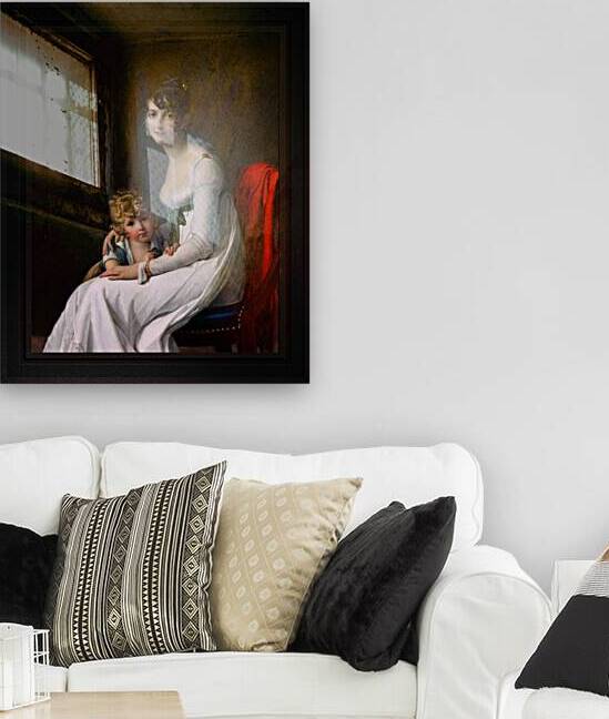 Madame Philippe Panon Desbassayns de Richemont and Her Son Eugene by Marie-Guillemine Benoist Remastered Xzendor7 Classical Fine Art Old Masters Reproductions by xzendor7