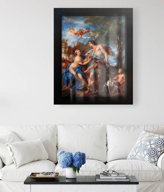 Venus and Adonis by Francois Lemoyne Remastered Xzendor7 Classical Fine Art Old Masters Reproductions by xzendor7