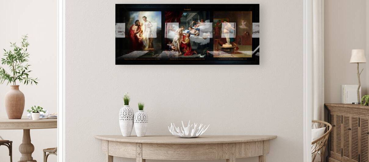 Pygmalion And Galatea Of Greek Mythology Trio Set Remastered Xzendor7 Classical Fine Art Old Masters Reproductions by xzendor7