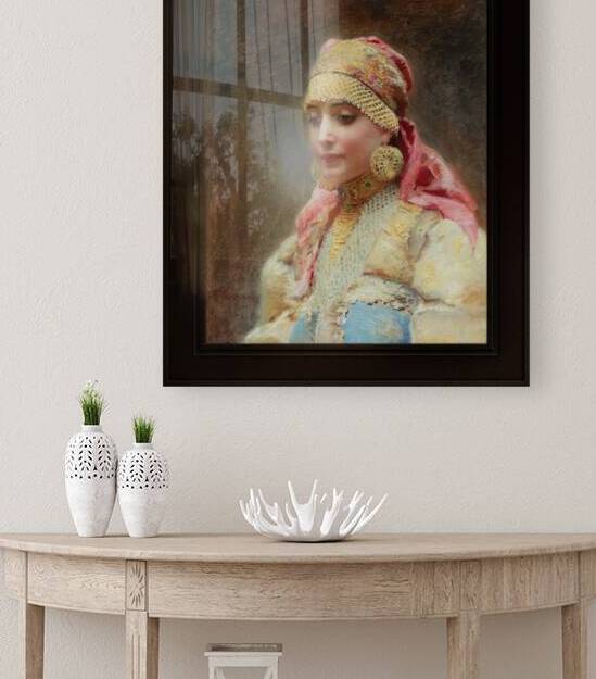 Portrait Of A Boyarynya by Konstantin Makovsky Remastered Xzendor7 Classical Fine Art Old Masters Reproductions by xzendor7