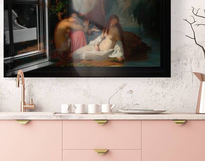 Les Baigneuses by Henri Lehmann Remastered Xzendor7 Classical Fine Art Old Masters Reproductions by xzendor7