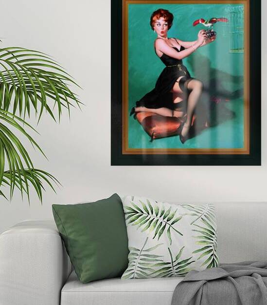 Ruffled Feathers by Gil Elvgren Remastered Xzendor7 Vintage Art Old Masters Reproductions by xzendor7
