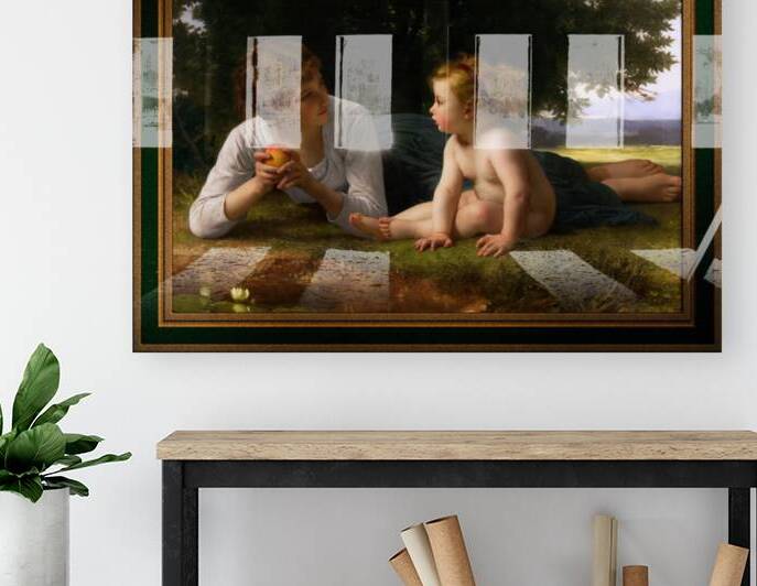 Temptation by William Bouguereau Remastered Xzendor7 Classical Fine Art Old Masters Reproductions by xzendor7