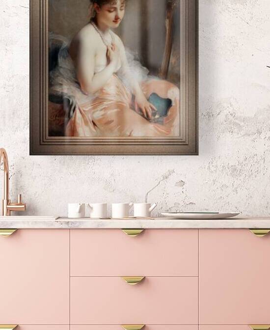 The Pearl-Necklace by Charles Chaplin Remastered Xzendor7 Classical Fine Art Old Masters Reproductions by xzendor7