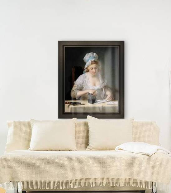 Laundry Maid Ironing by Henry Robert Morland Remastered Xzendor7 Classical Fine Art Old Masters Reproductions by xzendor7