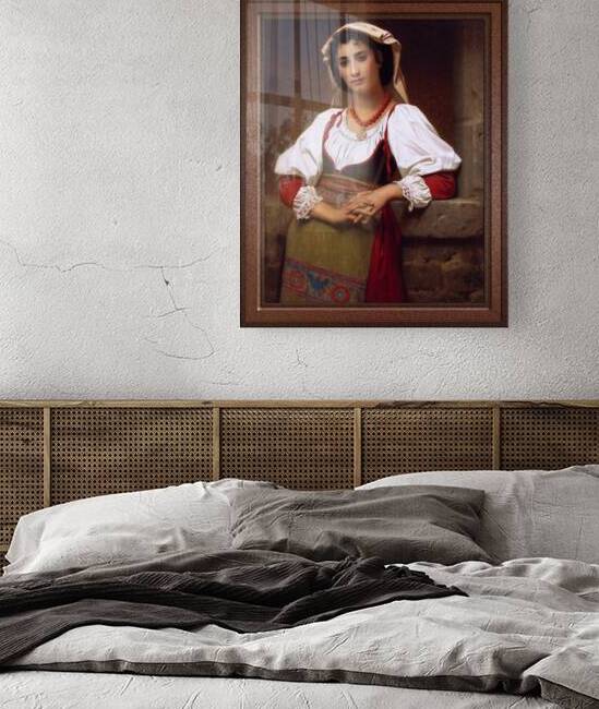 The Neapolitan Girl by Hugues Merle Remastered Xzendor7 Classical Fine Art Old Masters Reproductions by xzendor7