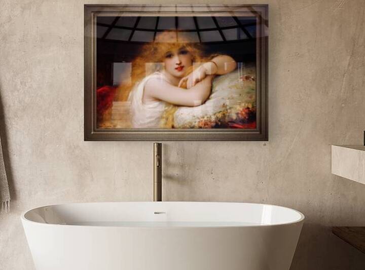 A Young Woman of Leisure by Pierre Olivier Joseph Coomans Remastered Xzendor7 Classical Fine Art Old Masters Reproductions by xzendor7
