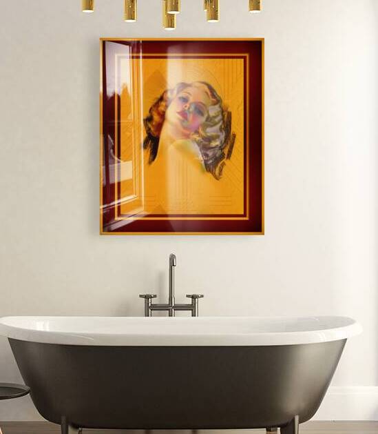 Bewitching Eyes Art Deco Portrait by Zoe Mozert Remastered Xzendor7 Vintage Art Old Masters Reproductions by xzendor7