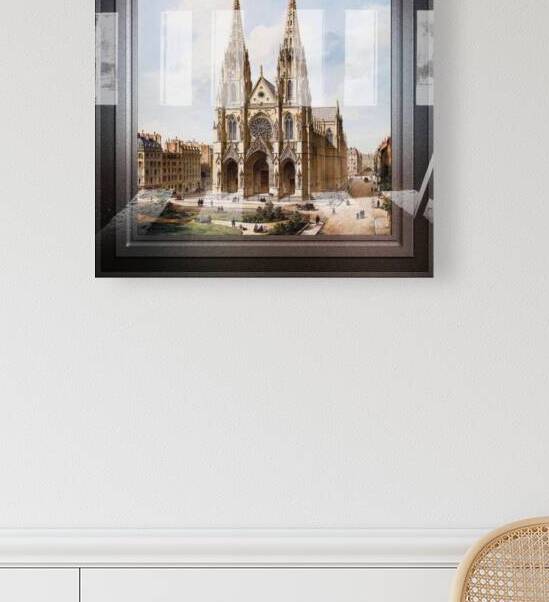 Eglise Sainte-Clotilde a Paris by Max Berthelin Remastered Xzendor7 Classical Fine Art Old Masters Reproductions by xzendor7