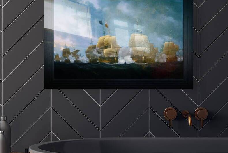 The Battle of Quiberon Bay by Nicholas Pocock Remastered Xzendor7 Classical Fine Art Old Masters Reproductions by xzendor7