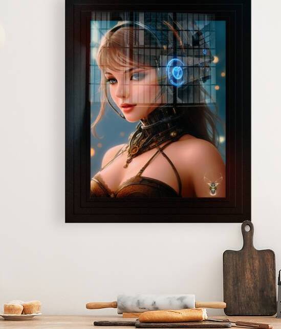 Steampunk Mechanoid Fantasy Girl Alluring Sci-Fi AI Concept Art by Xzendor7 by xzendor7