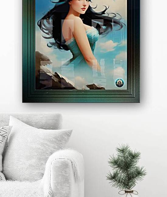 Hethia The Wind Goddess AI Concept Vintage Illustration Artwork by Xzendor7 by xzendor7