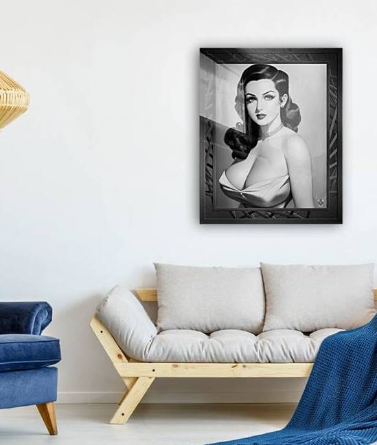 1950s Evening Glamour Girl A Captivating Portrait AI Concept Art by Xzendor7 by xzendor7