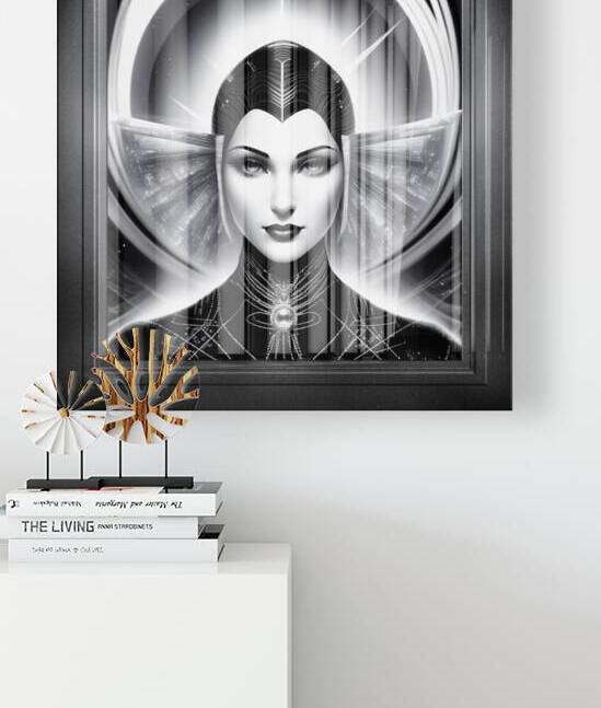 Art Deco Portrait Of Queen Demetra An Alluring AI Concept Art Illustration by Xzendor7 by xzendor7