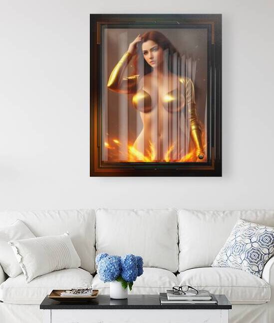 Athrika The Goddess Of Fire Captivating AI Concept Art Portrait by Xzendor7 by xzendor7