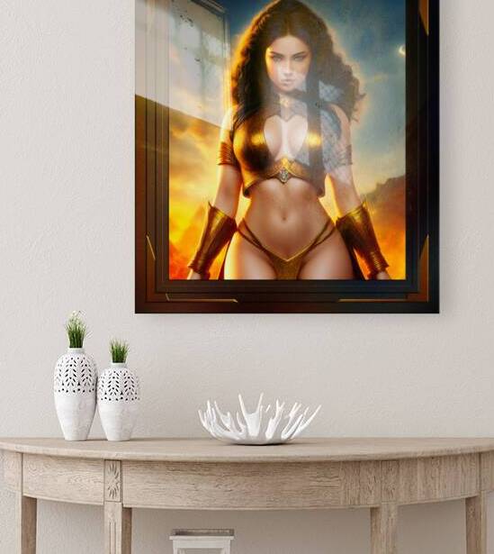 Mistress Of Fire Golden Age Sci-fi Portrait Captivating AI Concept Art by Xzendor7 by xzendor7