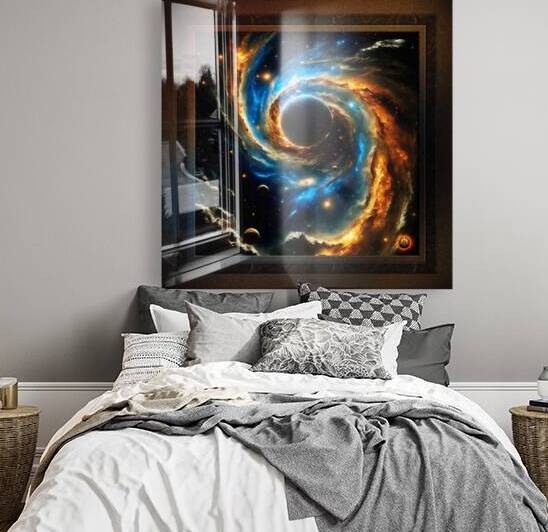 The Planet Craezan In The Midst Of The Khloran Nebula Science Fiction Fantasy AI Concept Art by Xzendor7 by xzendor7