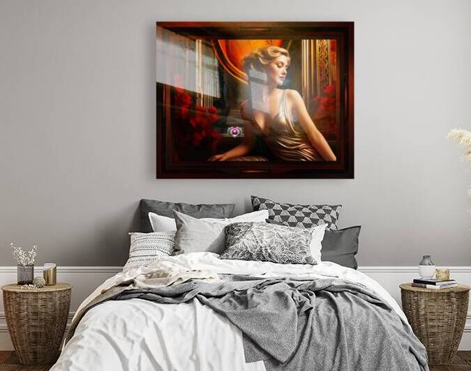 Art Deco Romantic Glamour Captivating AI Concept Art Portrait by Xzendor7 by xzendor7