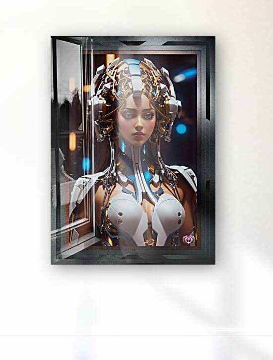 The Cybilan Cyborg Atriana Sci-Fi Captivation AI Concept Art Portrait by Xzendor7 by xzendor7