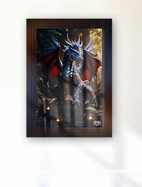 The Nevilous Dragon Of The Forest Fantasy Captivation AI Concept Art Portrait by Xzendor7 by xzendor7