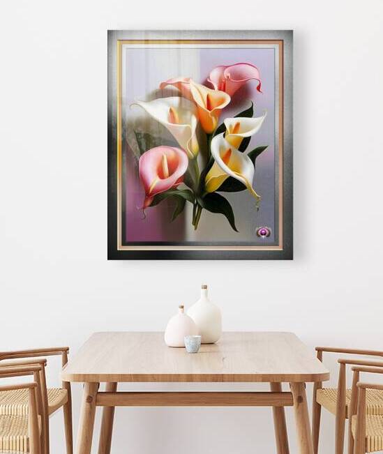 A Blossoming Of Calla Lilies Beautiful AI Concept Art by Xzendor7 - The Serene Nature Of Pastel Colors by xzendor7